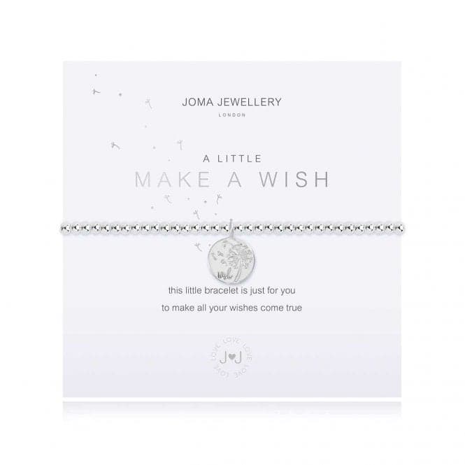 A Little Make A Wish Silver 17.5cm Stretch Bracelet 3800Joma Jewellery3800