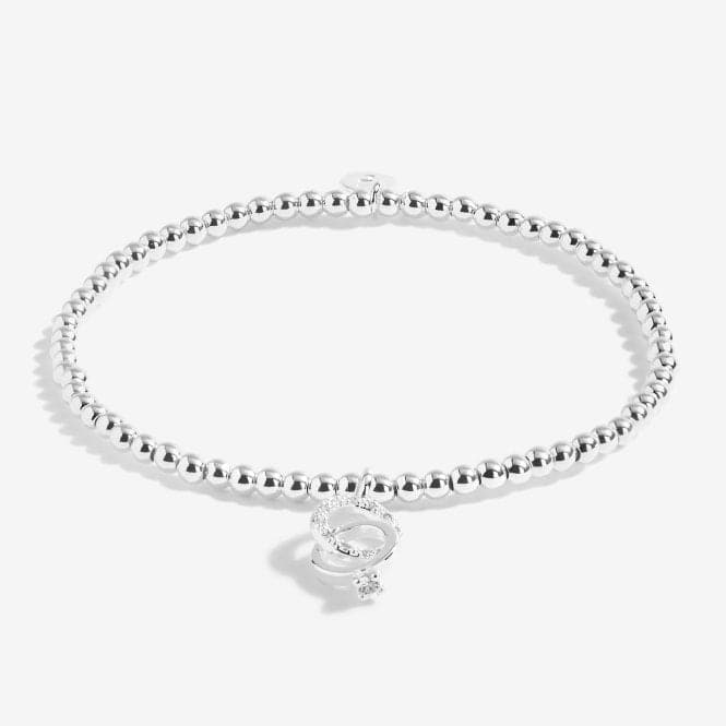 A Little Miss To Mrs! Silver 17.5cm Stretch Bracelet 5236Joma Jewellery5236