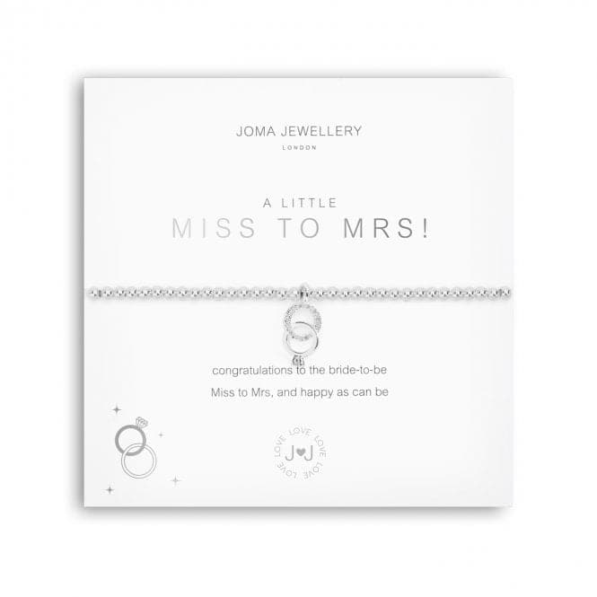 A Little Miss To Mrs! Silver 17.5cm Stretch Bracelet 5236Joma Jewellery5236