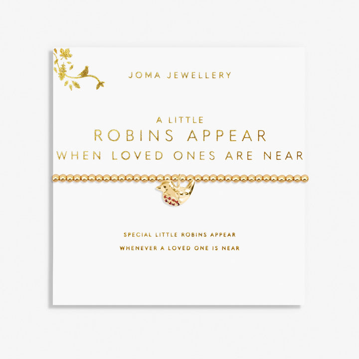 A Little Robins Appear When Loved Ones Are Near Gold Plated Bracelet 7592Joma Jewellery7592