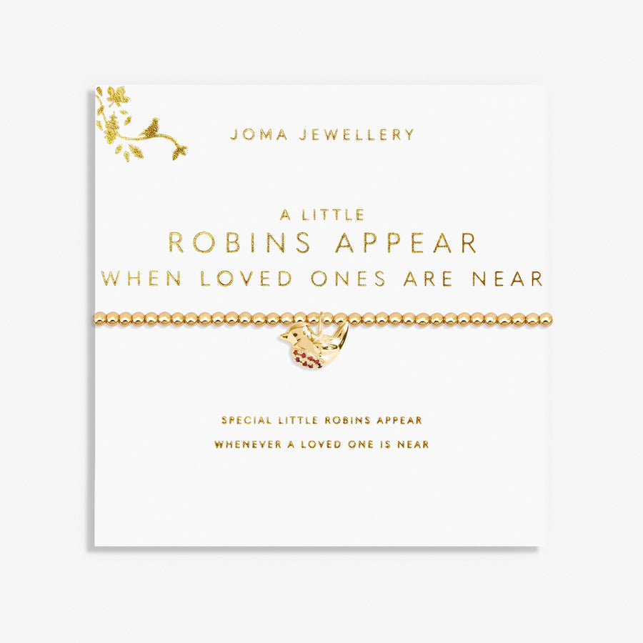 A Little Robins Appear When Loved Ones Are Near Gold Plated Bracelet 7592Joma Jewellery7592