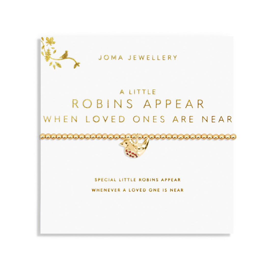 A Little Robins Appear When Loved Ones Are Near Gold Plated Bracelet 7592Joma Jewellery7592