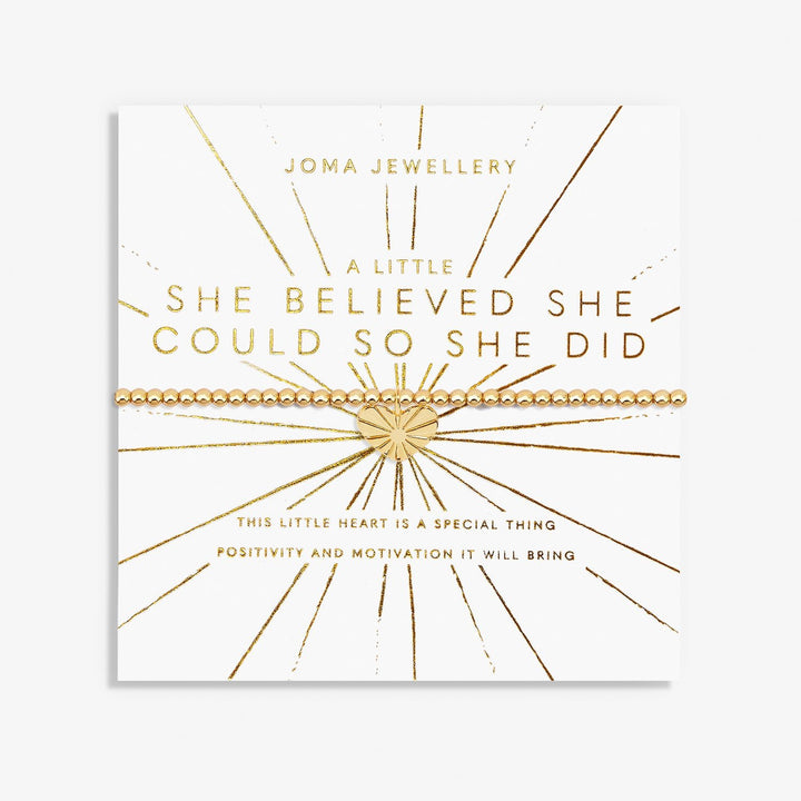 A Little She Believed She Could So She Did Gold Plated Bracelet 7590Joma Jewellery7590