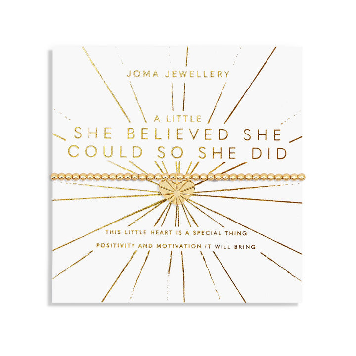 A Little She Believed She Could So She Did Gold Plated Bracelet 7590Joma Jewellery7590