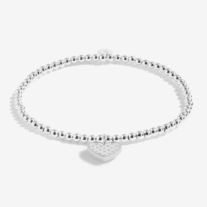 A Little Shine Bright - Live Happy Silver 17.5cm Stretch Bracelet 5223Joma Jewellery5223