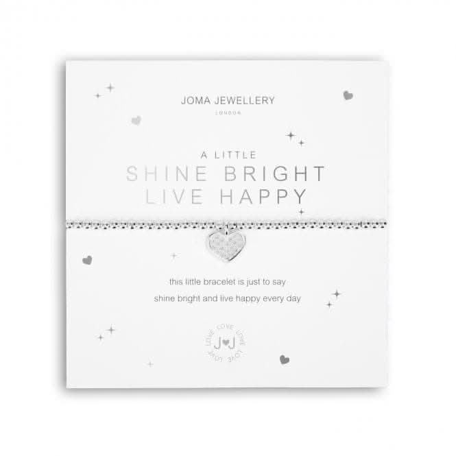 A Little Shine Bright - Live Happy Silver 17.5cm Stretch Bracelet 5223Joma Jewellery5223