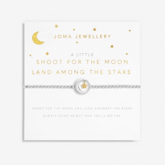 A Little Shoot For the Moon Land Amongst the Stars Silver Gold Plated Bracelet C723Joma JewelleryC723