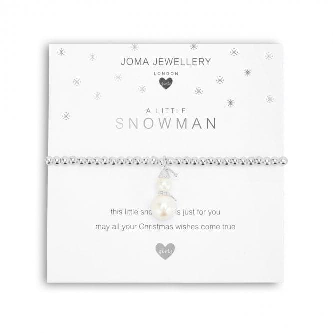 A Little Snowman Silver 15.5cm Stretch Bracelet C556Joma JewelleryC556