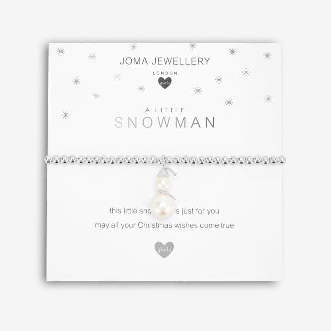 A Little Snowman Silver 15.5cm Stretch Bracelet C556Joma JewelleryC556
