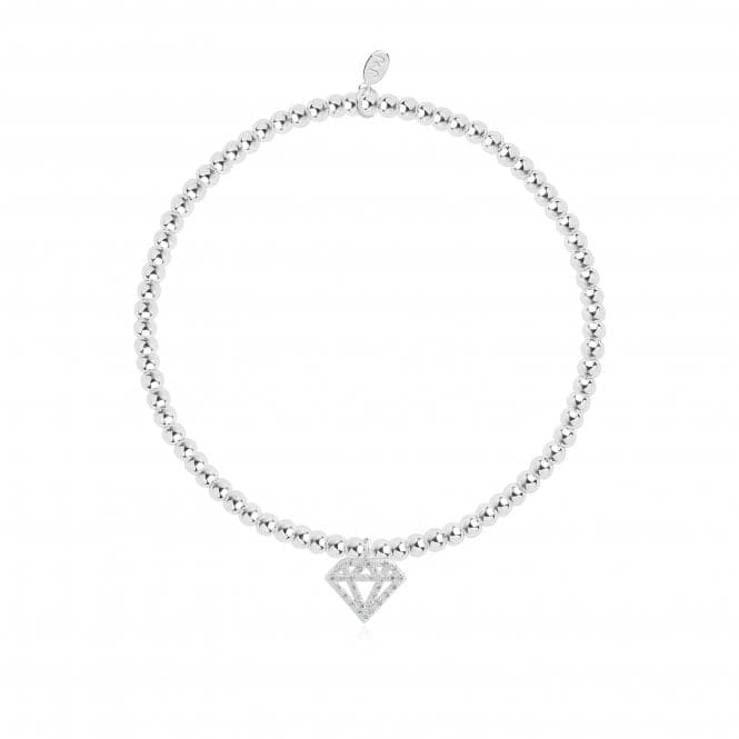 A Little Sparkle Like A Diamond Silver 17.5cm Stretch Bracelet 4348Joma Jewellery4348