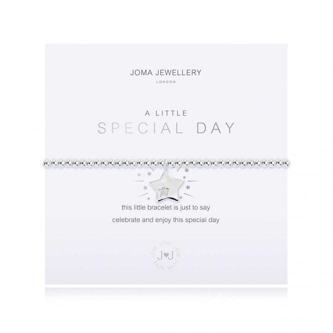 A Little Special Day Silver 17.5cm Stretch Bracelet 3889Joma Jewellery3889