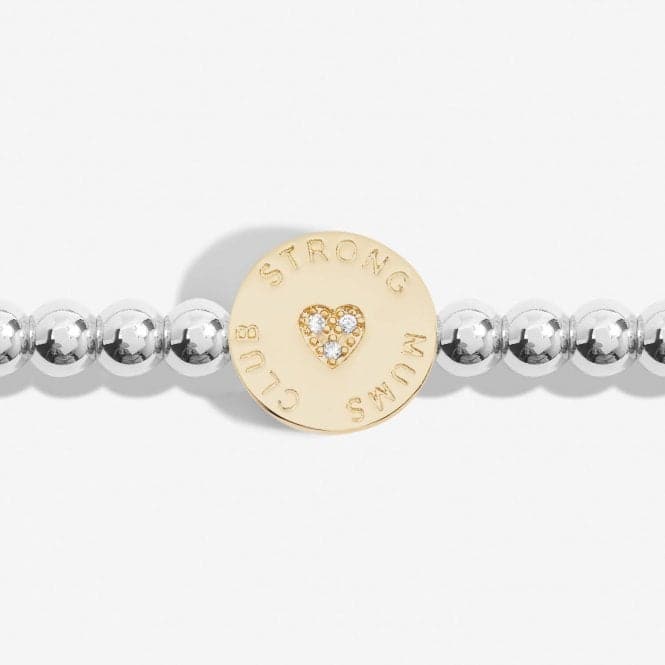 A Little Strong Mums Club Silver Gold Plated 17.5cm Bracelet 7009Joma Jewellery7009