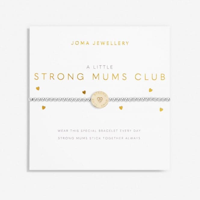 A Little Strong Mums Club Silver Gold Plated 17.5cm Bracelet 7009Joma Jewellery7009