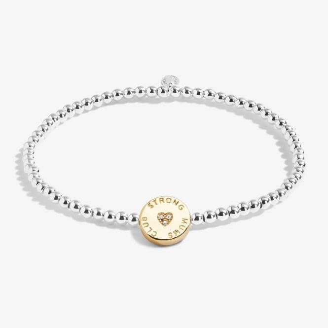 A Little Strong Mums Club Silver Gold Plated 17.5cm Bracelet 7009Joma Jewellery7009