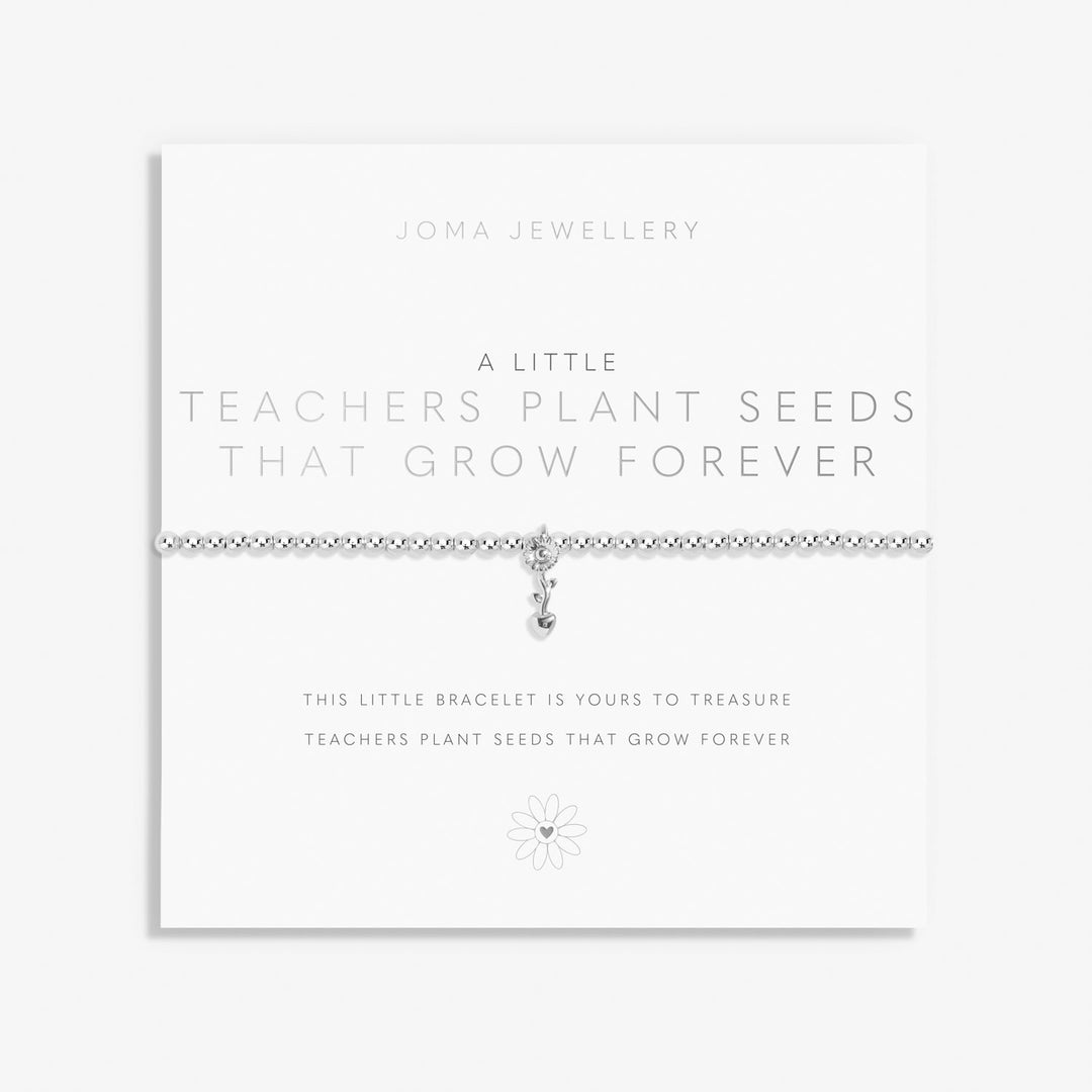 A Little Teachers Plant Seeds that Grow Forever Silver Plated Bracelet 8147Joma Jewellery8147