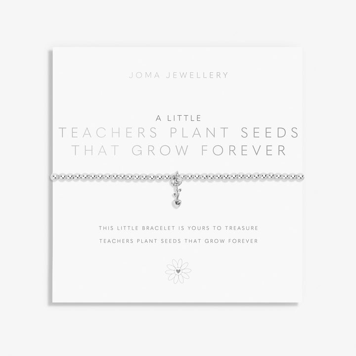 A Little Teachers Plant Seeds that Grow Forever Silver Plated Bracelet 8147Joma Jewellery8147