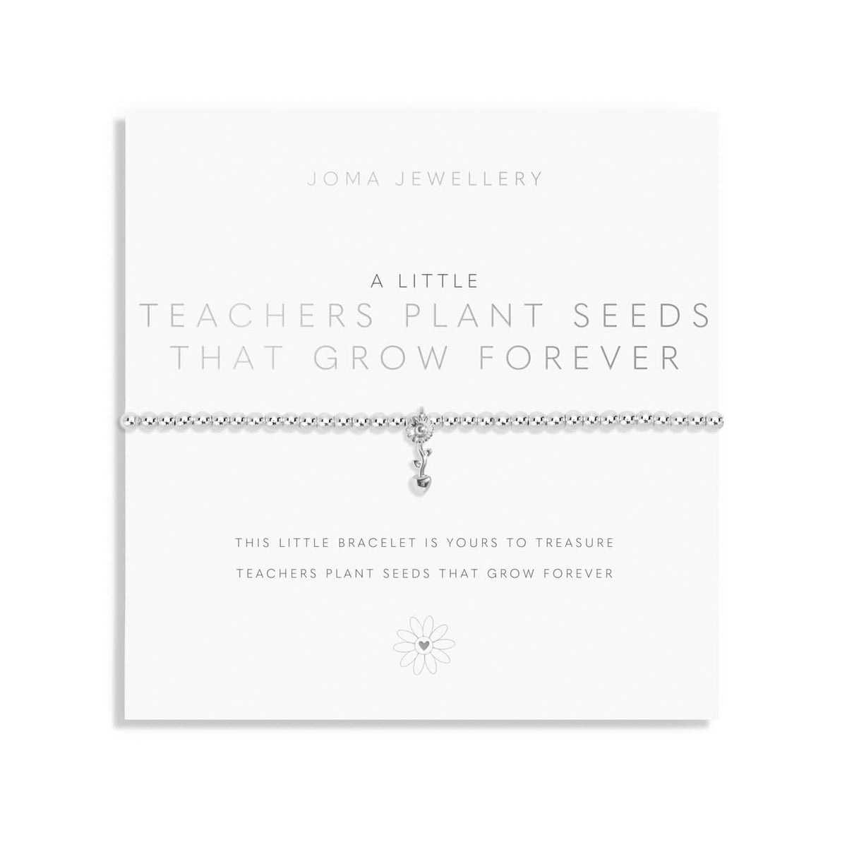 A Little Teachers Plant Seeds that Grow Forever Silver Plated Bracelet 8147Joma Jewellery8147