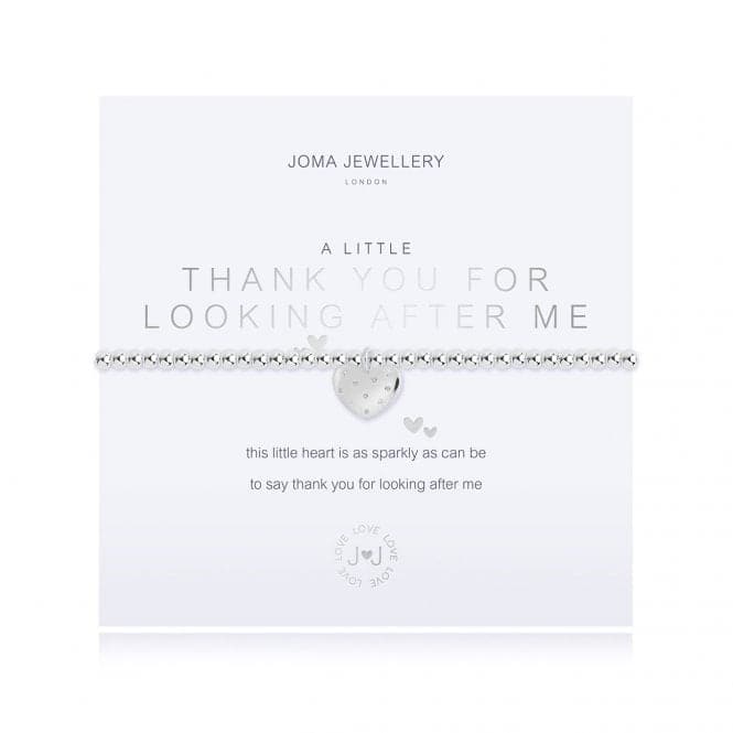A Little Thank You For Looking After Me Silver 17.5cm Stretch Bracelet 3473Joma Jewellery3473