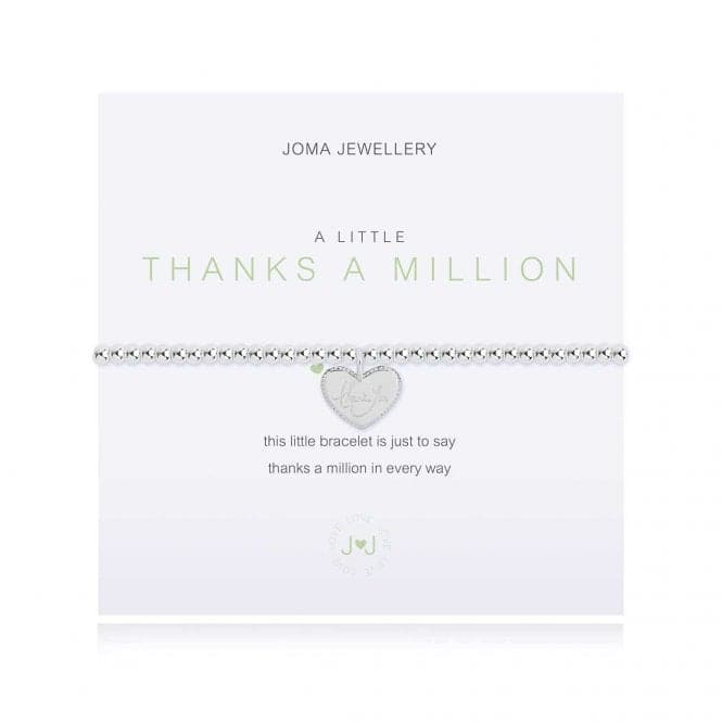 A Little Thanks A Million Silver 17.5cm Stretch Bracelet 4001Joma Jewellery4001