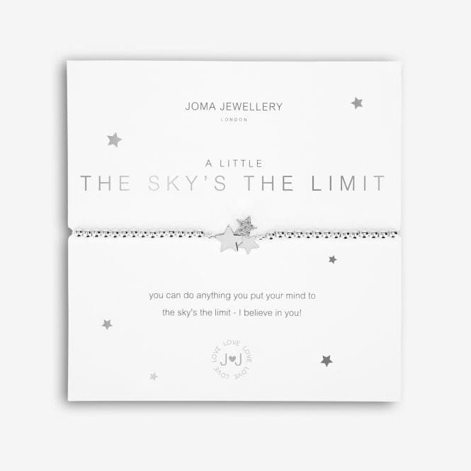 A Little The Sky's The Limit Silver 17.5cm Stretch Bracelet 5214Joma Jewellery5214