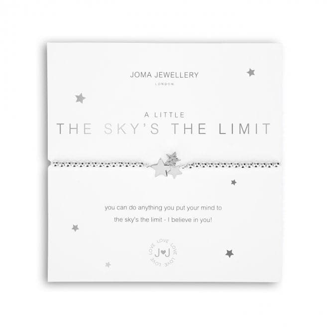 A Little The Sky's The Limit Silver 17.5cm Stretch Bracelet 5214Joma Jewellery5214