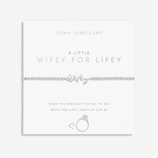 A Little Wifey For Lifey Silver Plated 17.5cm Bracelet 7011Joma Jewellery7011