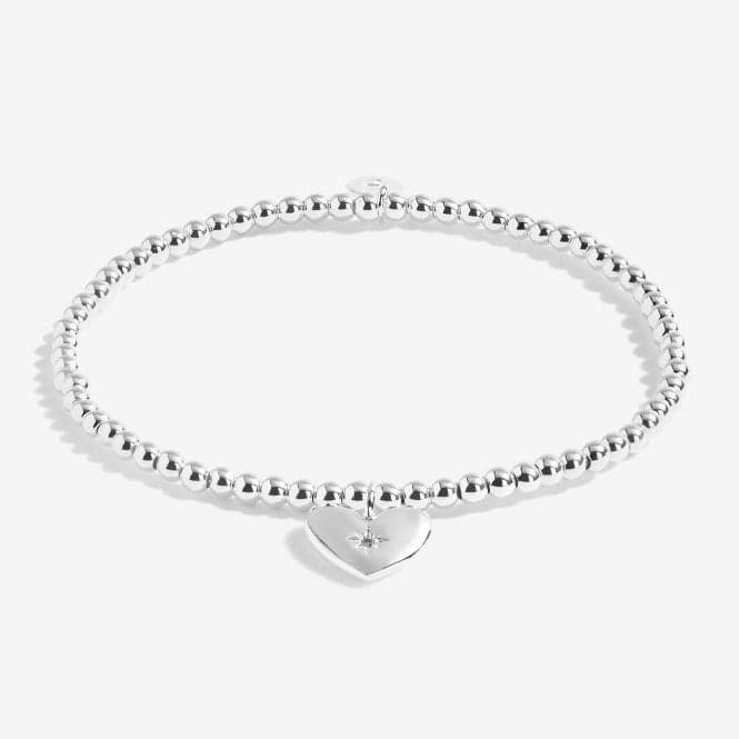 A Little With Love On Your Wedding Day Silver 17.5cm Stretch Bracelet 5220Joma Jewellery5220
