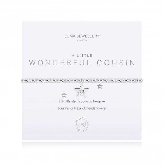 A Little Wonderful Cousins Silver 17.5cm Stretch Bracelet 3221Joma Jewellery3221