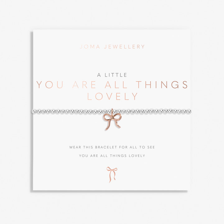 A Little You Are All things Lovely Silver & Rose Gold Plated Bracelet 8160Joma Jewellery8160