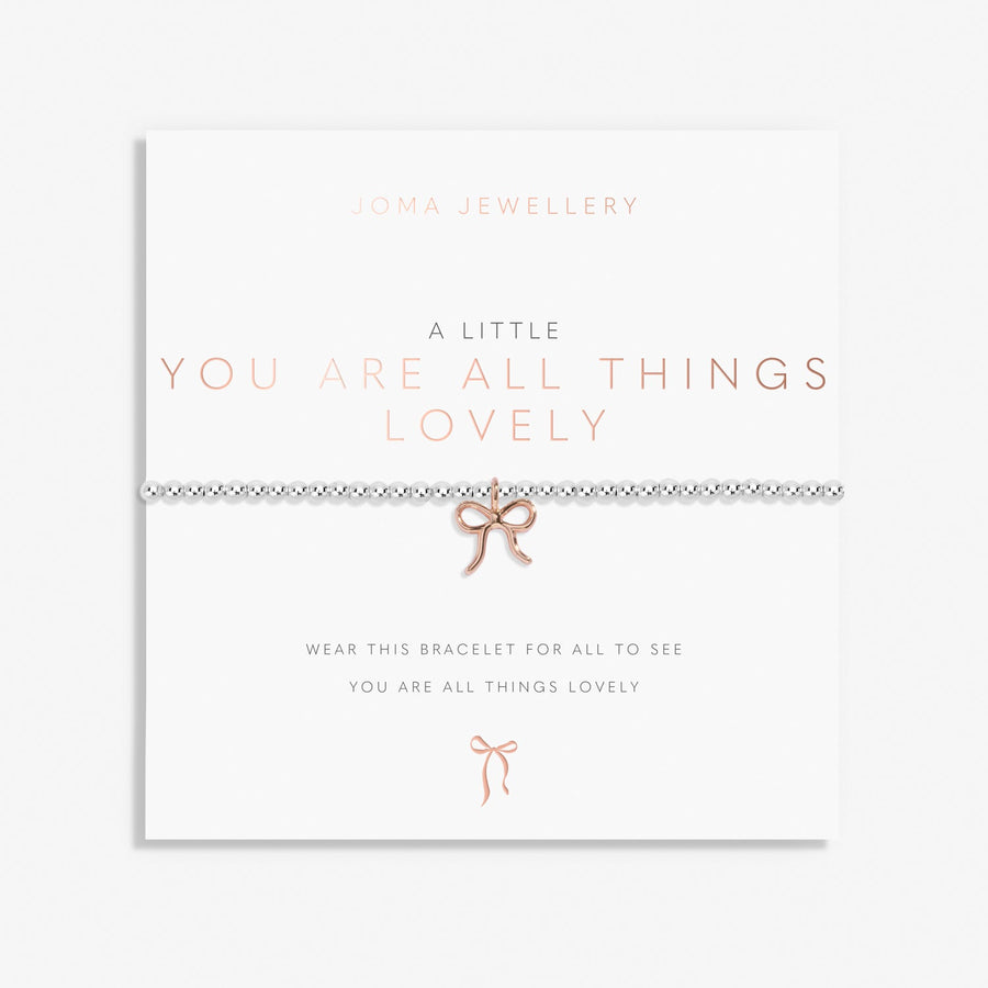 A Little You Are All things Lovely Silver & Rose Gold Plated Bracelet 8160Joma Jewellery8160