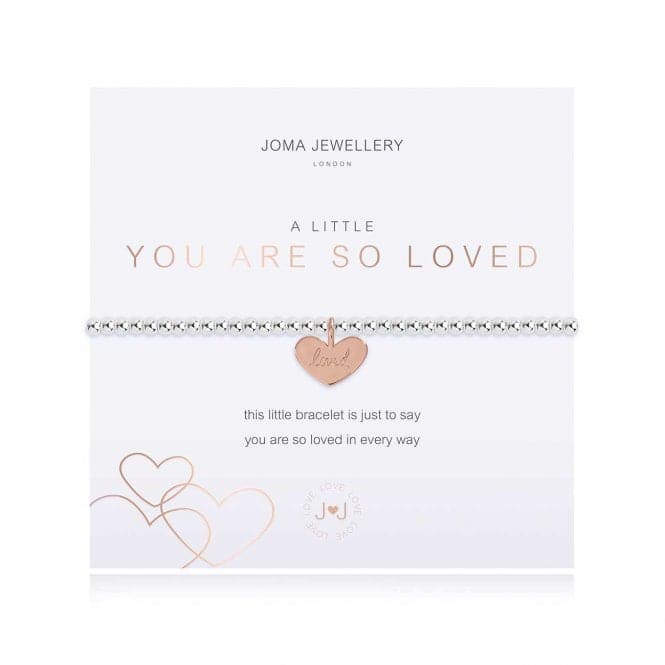 A Little You Are So Loved Silver 17.5cm Stretch Bracelet 3794Joma Jewellery3794