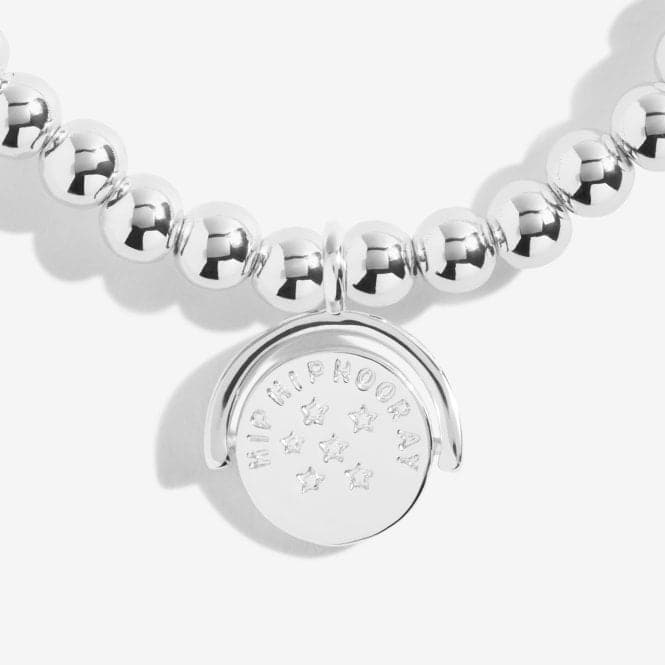 A Littles Hip Hip Hooray It'S Your Birthday Silver 17.5cm Stretch Bracelet 5241Joma Jewellery5241