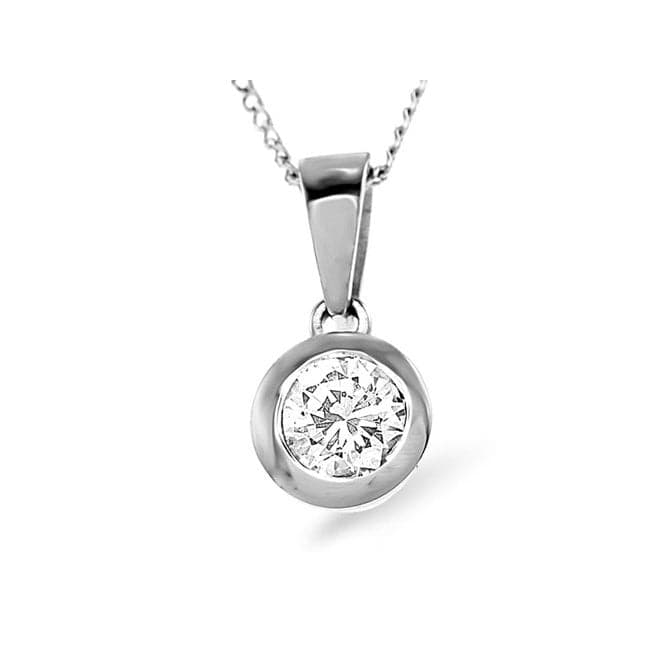 Acotis Diamonds 18K White Gold 0.50ct Diamond Pendant DP02 - 50PKWAcotis DiamondsDP02 - 50PKW