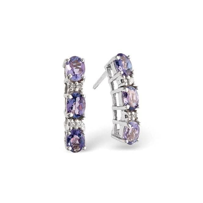 Acotis Diamonds 9K White Gold 1.02ct Tanzanite Earrings F1918Acotis DiamondsF1918