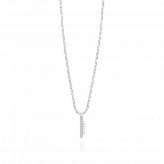 Adeline Silver Pave Bar 46cm + 5cm Extender Necklace 4451Joma Jewellery4451