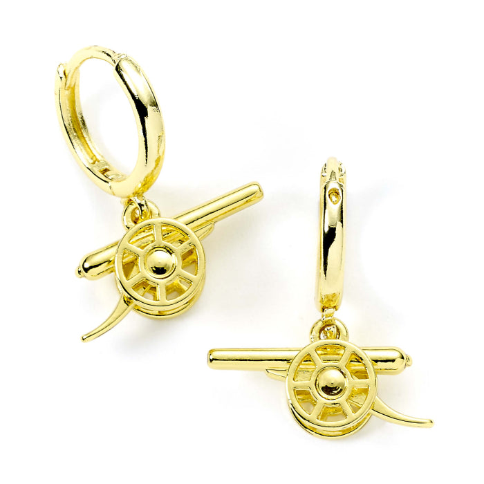 Arsenal Football Club Gold Finish Cannon Hoop Earrings AFCES003