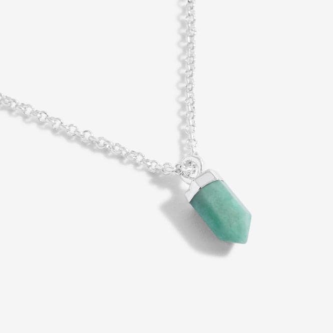 Affirmation Crystal A Little Happiness Aventurine Silver 46cm Extender Necklace 5267Joma Jewellery5267
