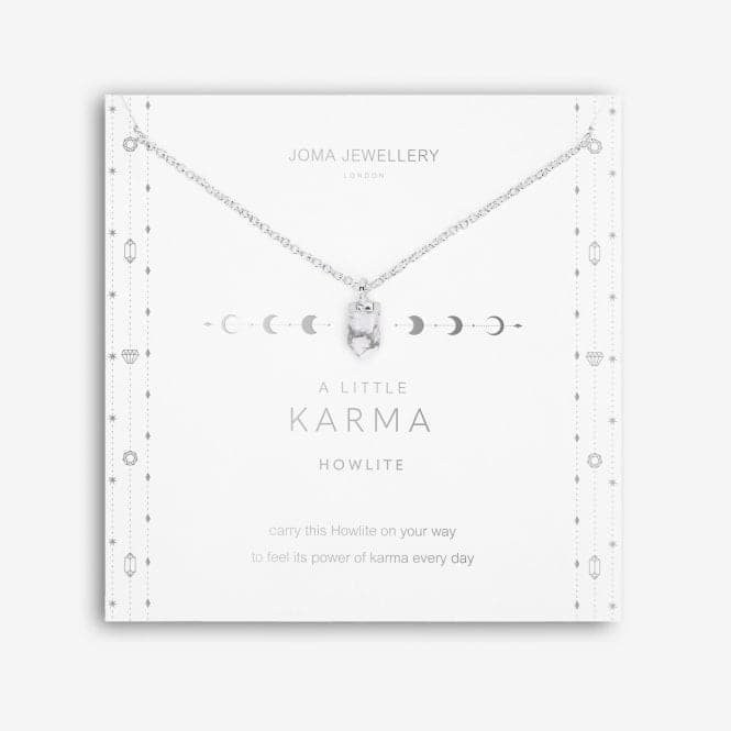 Affirmation Crystal A Little Karma Howlite Silver 46cm Extender Necklace 5265Joma Jewellery5265