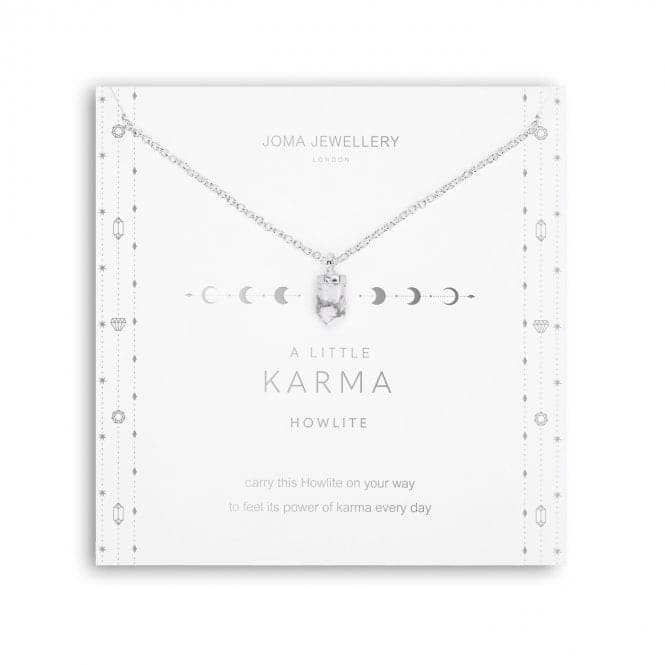 Affirmation Crystal A Little Karma Howlite Silver 46cm Extender Necklace 5265Joma Jewellery5265