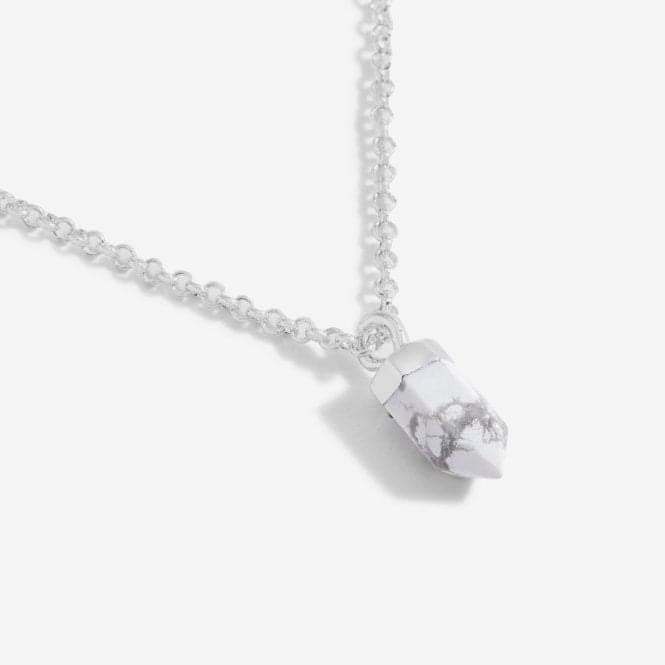 Affirmation Crystal A Little Karma Howlite Silver 46cm Extender Necklace 5265Joma Jewellery5265