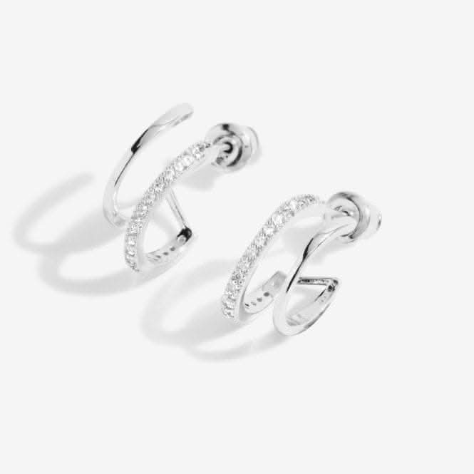 Afterglow Silver Huggie Earrings 6312Joma Jewellery6312