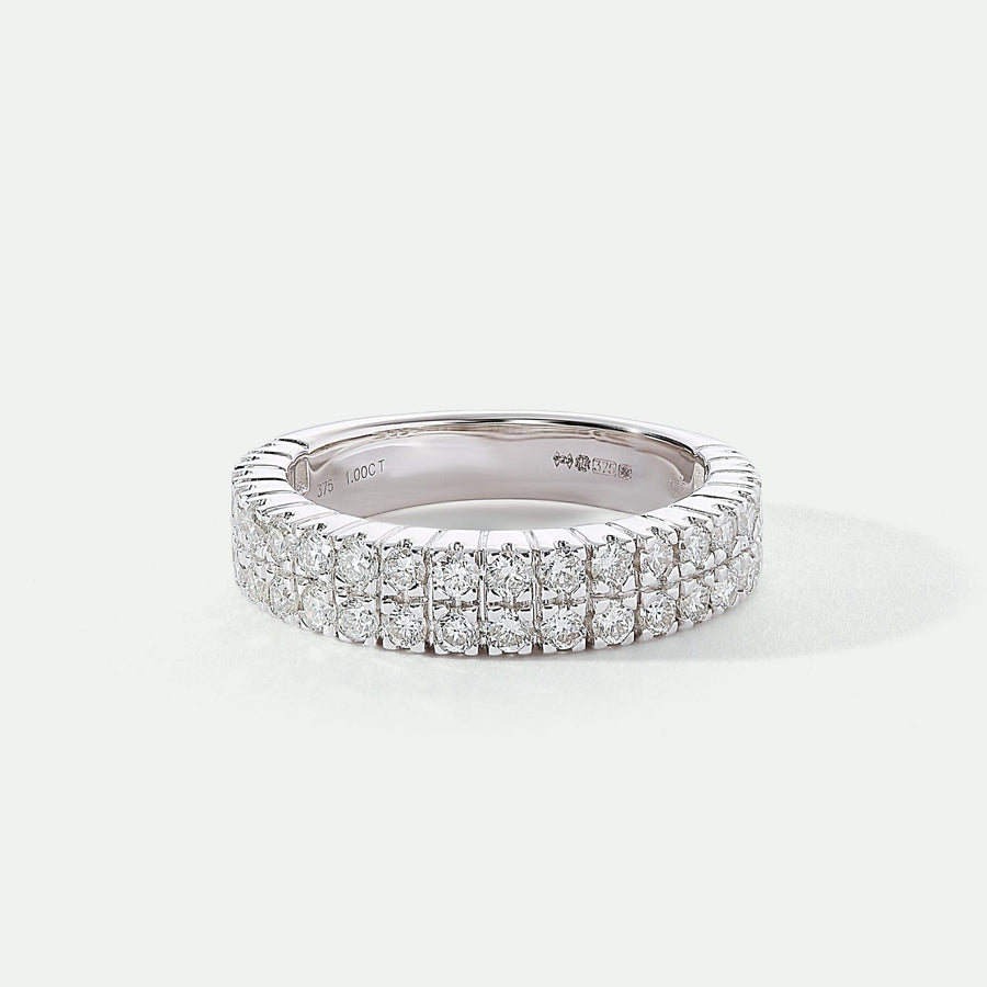 Agnes | 9ct White Gold 1ct tw Lab Grown Diamond Half Eternity RingCreated BrillianceBA0072571 - M