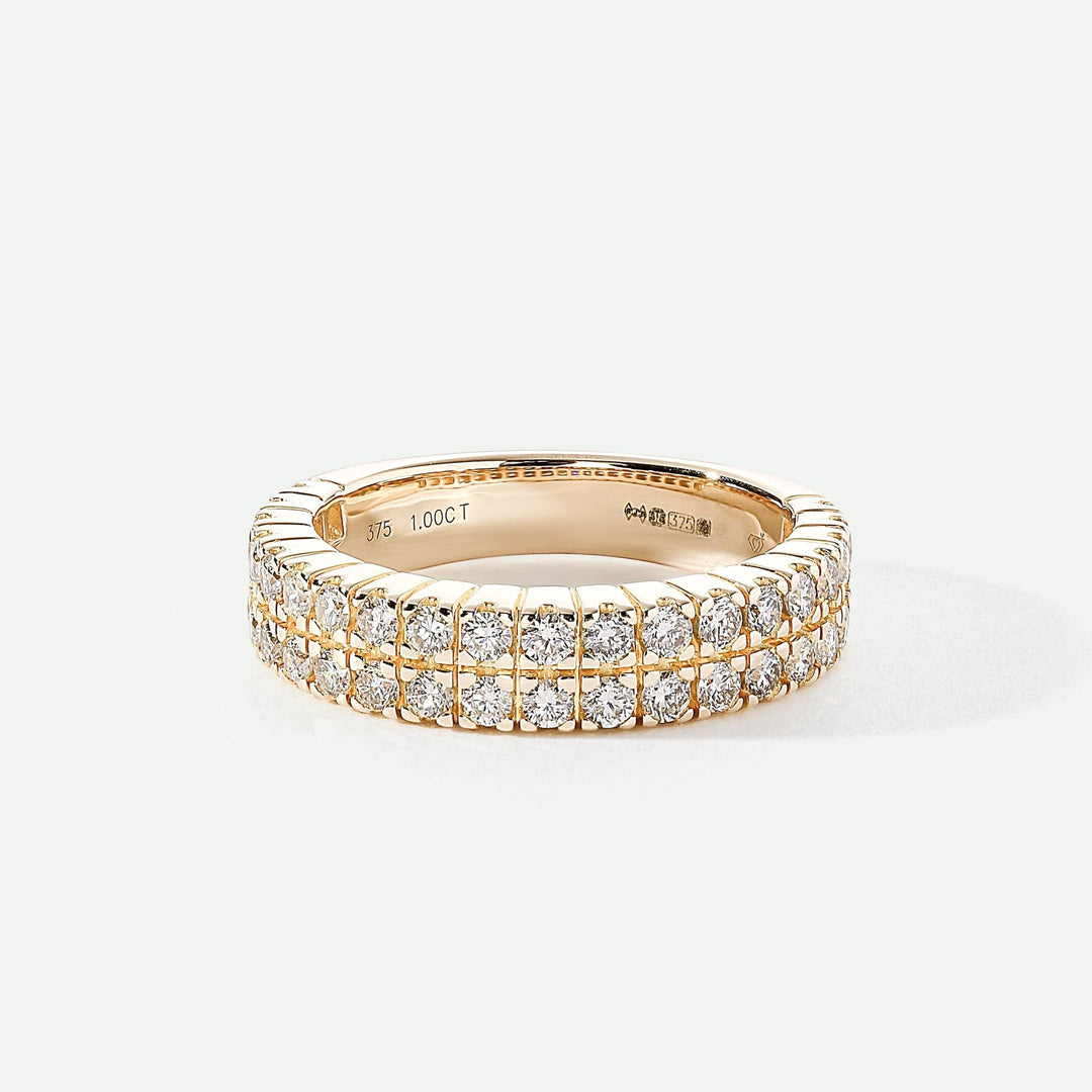 Agnes | 9ct Yellow Gold 1ct tw Lab Grown Diamond Half Eternity RingCreated BrillianceBA0072572 - M