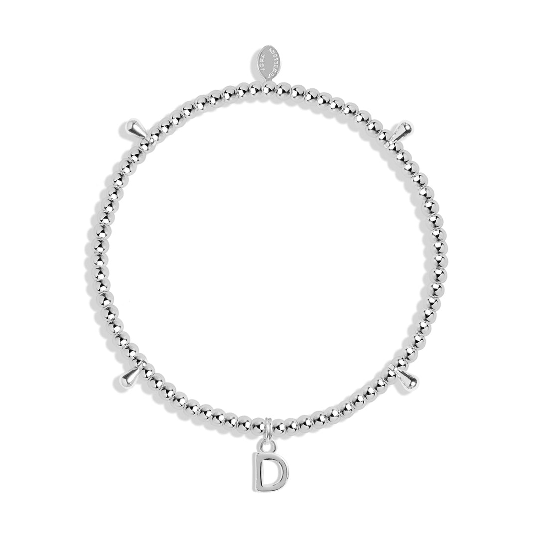 Alphabet A Little D Silver Plated Bracelet 7745Joma Jewellery7745