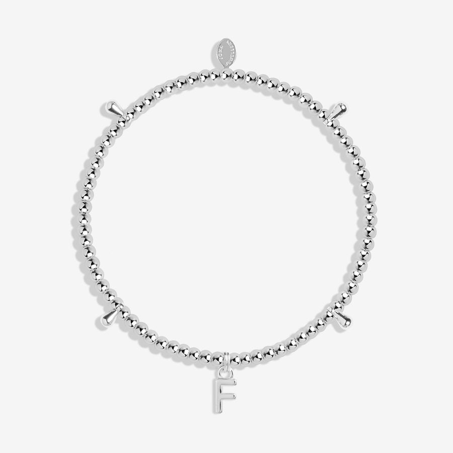 Alphabet A Little F Silver Plated Bracelet 7747Joma Jewellery7747