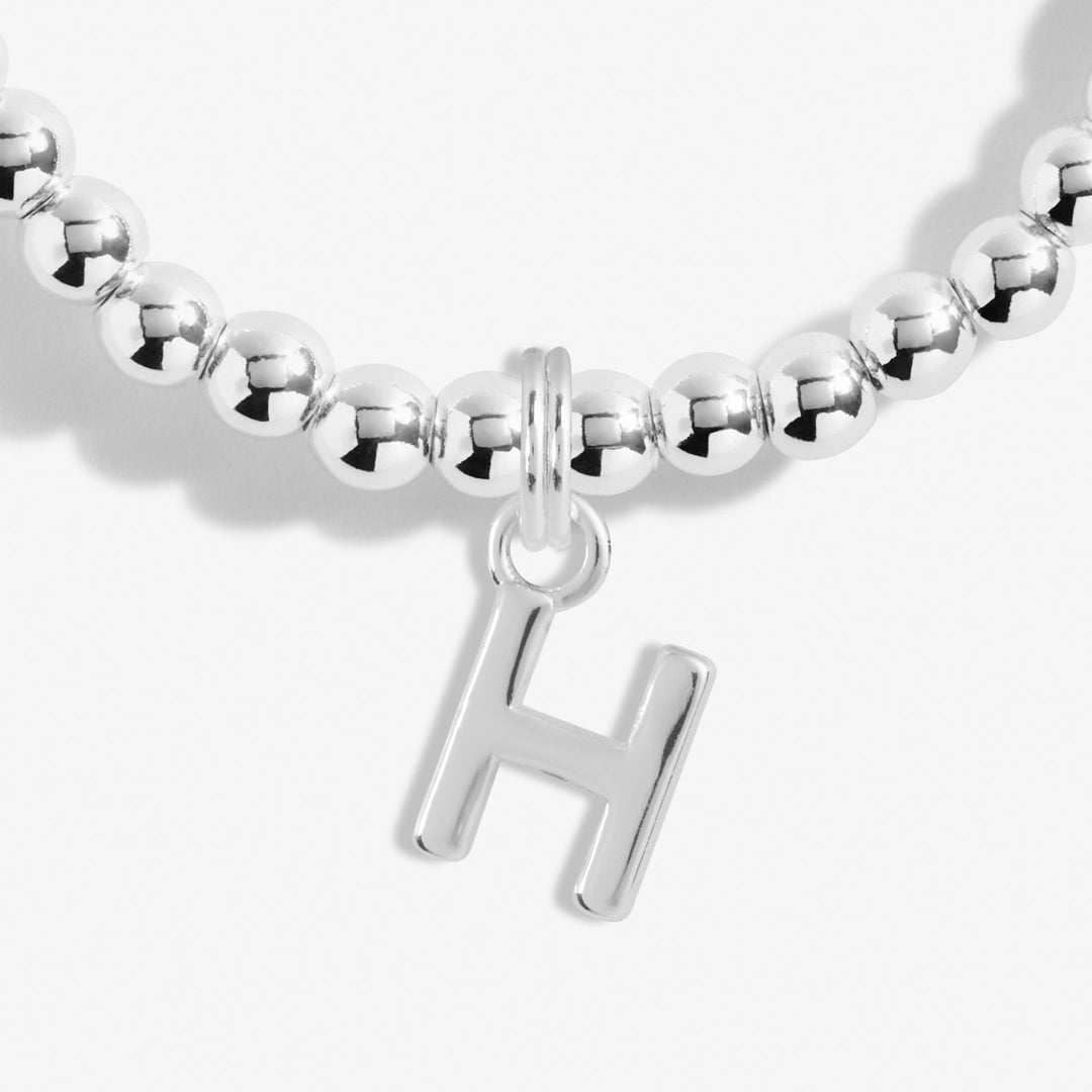 Alphabet A Little H Silver Plated Bracelet 7749Joma Jewellery7749