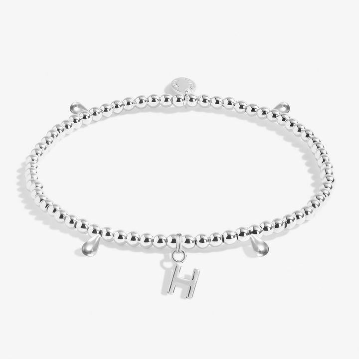 Alphabet A Little H Silver Plated Bracelet 7749Joma Jewellery7749