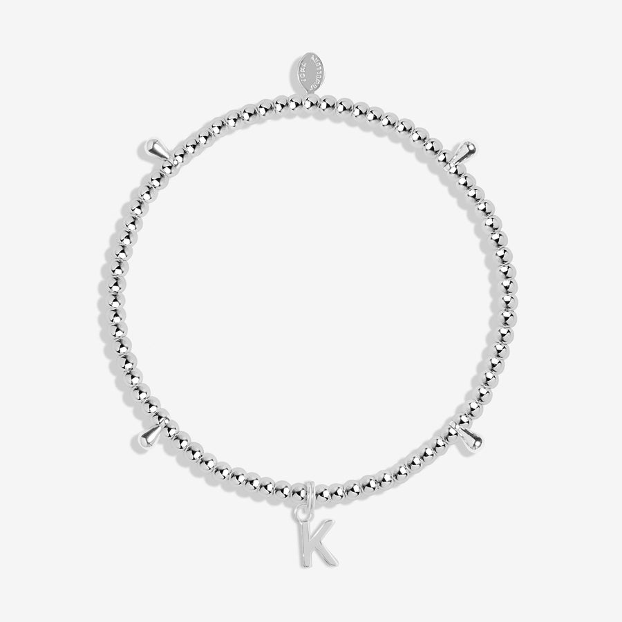 Alphabet A Little K Silver Plated Bracelet 7752Joma Jewellery7752