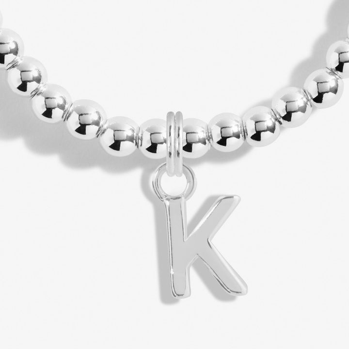 Alphabet A Little K Silver Plated Bracelet 7752Joma Jewellery7752