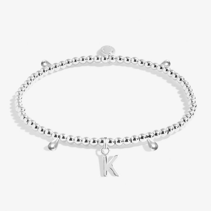 Alphabet A Little K Silver Plated Bracelet 7752Joma Jewellery7752